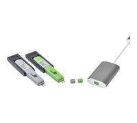 SMARTKEEPER Cache-ports HDMI HMD04PKGN - 4 bouchons + 1 clé de verrouillage mini vert SLSART-0156