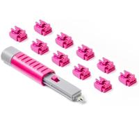 SMARTKEEPER / 10x Bloqueurs RJ45 avec 1x Clé Basic Fuchsia