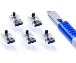 SmartKeeper Essential Lot de 5 câbles antivol LAN avec 1 e verrouillage Bleu foncé