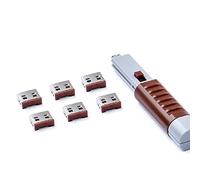 SmartKeeper Essentiel / 6 bloqueurs de port USB A avec 1 clé de verrouillage Basique/marron