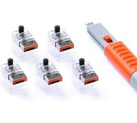 SmartKeeper Essential Lot de 5 câbles antivol LAN avec 1 clé de verrouillage Orange