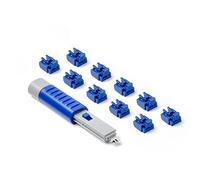 SmartKeeper Essential Lot de 10 bloqueurs de port RJ45 avec 1 clé de verrouillage Basic/Bleu foncé