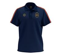 smartketing Polo Réplique Officielle de l'équipe espagnole de Football | Manches Courtes et détails brodés-Couleur Bleu Marine | Taille, Mixte