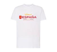 smartketing RFEF - T-Shirt décontracté Blanc d'Espagne - T-Shirt à Manches Courtes avec col Rond - Double Couture et Renfort aux épaules - Matériau Lycra résistant - Taille XS