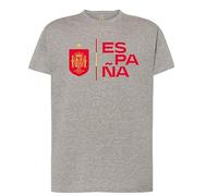 smartketing RFEF - T-Shirt décontracté Gris d'Espagne - T-Shirt à Manches Courtes avec col Rond - Double Couture et Renfort aux épaules - Matériau Lycra résistant - Taille XS
