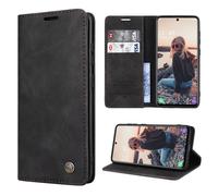 SmartLegend Coque Bumper Samsung Galaxy A71 Housse Housse Etui en Cuir PU Flip Case [2 emplacements pour Cartes et Monnaie] Noir