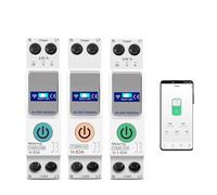 Smartlife 1-63A 1P+N Interrupteur intelligent WIFI Compteur d'énergie Mesure kWh Surveillance Disjoncteur Minuterie Relais MCB(TOB9S-63 No metering)