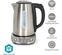 SmartLife Bouilloire électrique | Wi-Fi | 1.7 l | Acier | 70,80,90,100 °C | Indicateur de température | Rotatif à 360 degrés | Élément chauffant dissimulé | Contrôleur Strix® | Android™ / IOS
