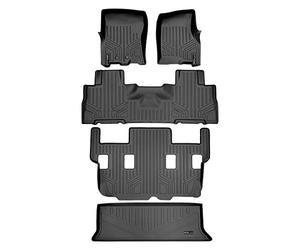 SMARTLINER Ensemble de tapis de sol et revêtement cargo derrière la 3ème rangée de tapis de sol pour Expedition/Navigator 11-17 avec sièges baquets de 2e rangée sans console (pas de modèles EL ou L) -