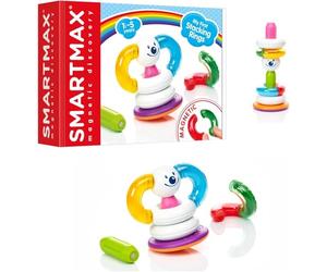 SmartMax My First Stacking Rings | Anneaux magnétiques à Empiler | Jouet d'Éveil et équilibre | Motricité Fine et Découverte des Couleurs | Activité Sensorielle Bébé | Dès 1 an | Version multilingue