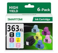 SMARTOMI 363 363XL Cartouches d'encre Compatible pour HP 363 363XL HP Photosmart 3110 3110V 3110 XI 3300 3310 8230 8250 C5140 C5150 C5180 C6150 C6180 C7180 C7183 C7280 D7200 D7300 D7400 D8200 D8230