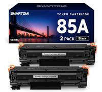 SMARTOMI CE285A Cartouches de Toner Compatible pour HP CE285A 85A pour HP LaserJet Pro P1102W P1102 M1132 M1217NFW M1212 M1212NF P1100 M1132MFP M1136 M1210, 2 Noir