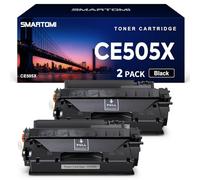 SMARTOMI CE505X Cartouches de Toner Compatibles pour HP 05X CE505X CF280X pour HP LaserJet P2055DN P2035 P2035N P2055X P2055D Pro M401DN M401DNE M401DW MFP M425DN MFP M425DW, 2xNoir
