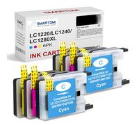 SMARTOMI LC1220XL LC1240XL LC1280XL Cartouches d'encre compatibles avec Brother LC1220 LC1240 LC1280 XL pour imprimantes Brother MFC-J280W J425W J430W J435W J625DW J825DW J835DW J5910DW (6-Pack)