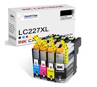 SMARTOMI - Multipack de 4 Cartouches d'encre compatibles avec Les modèles Brother LC227XL LC225XL pour imprimantes Brother DCP-J4120DW MFC-J4420DW MFC-J4620DW MFC-J4625DW