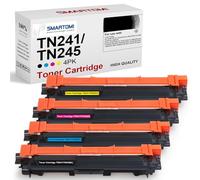 SMARTOMI TN241 TN245 Cartouches de Toner Compatible pour Brother TN-241 et TN-245 pour imprimantes Couleur Brother HL3140 MFC9130 CW DCP9020 9015 HL3150 MFC9340 HL3170 MFC9330 CDW (KCMY)