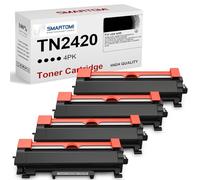 SMARTOMI TN2420 Cartouche de Toner Compatible pour Brother DCP-L2530DW MFC-L2710DW HL-L2350DW DCP-L2510D HL-L2375DW MFC-L2730DW MFC-L2750DW HL-L2310D TN-2420 TN2410 TN-2410 (Noir, 4-Pack)