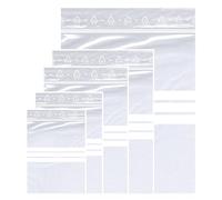 SmartPack Lot de 100 sachets en plastique refermables XL - 90 microns - 25 x 35 cm - Avec fermeture à pression - Réutilisables - Avec champ d'inscription., 90BF250