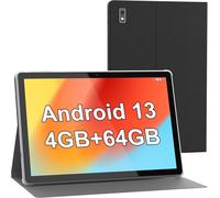 Smartpad A10 Tablet 10,1 Pouces Android 13 Tablets avec boîtier,4+64GB ROM processeur Quad-Core 5000mAh Batterie,1280x800 IPS HD écran Tactile 5MP+8MP caméra,Bluetooth,WiFi,GPS Tablets
