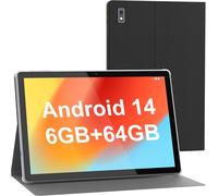 Smartpad A40 Tablet 10,1 Pouces Android 14 Tablets Avec Boîtier,6+64Gb Rom Processeur Quad-Core 5000Mah Batterie,1280X800 Ips Hd Écran Tactile 5Mp+8Mp Caméra,Bluetooth,Wifi Tablets