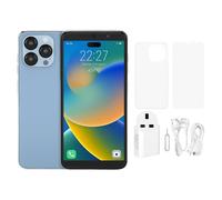Smartphone 3G grand ecran 4 Go RaM 64 Go ROM Wi-Fi GPS Prise UK 100-240 V 7000 mah 6,1 pouces 1440 x 3040 pour hommes femmes Bleu