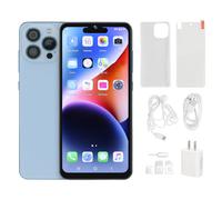 Smartphone 3G grand ecran 6,53 pouces, memoire 4 Go + 64 Go, disque dur 128 Go, android 10, prise US 100-240 V, bleu