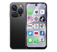 Smartphone 4G Android 12 6GB+128GB Écran 3.8 Pouces Double SIM GPS OTG Noir Noir YONIS