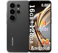 Smartphone 4G - Blackview WAVE 10C - 6.88"" Écran - 16Go(4+12) + 128Go - 5000mAh - Android 16 32MP Caméra - Double Sim GPS - Noir
