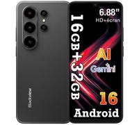 Smartphone 4G - Blackview WAVE 10C - 6.88"" Écran - 16Go(4+12) + 32Go - 5000mAh - Android 16 32MP Caméra - Double Sim GPS - Noir