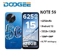 Smartphone 5G DOOGEE Note 59 sans abonnement, Android 15, 32 Go + 128 Go / 2 To TF, 6 250 mAh, écran 6,75 pouces HD+ 120 Hz, T8200 Octa Core, 16 Mpx + 8 Mpx, double SIM, débloqué, OTG/Face ID/NFC [Sma