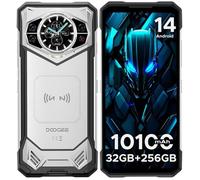 Smartphone 5G - DOOGEE - S200 - 100MP - 12Go RAM - 256Go - 10100mAh - Argent