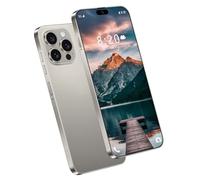 Smartphone 5G pour iPhone 16 Pro Max, écran 7,3 Pouces HD, Reconnaissance faciale, Batterie 8 000 mAh, Ultra-Fin, Prise Type-C, Version Originale Mondiale, téléphone Portable Pas Cher,Grey-1TB