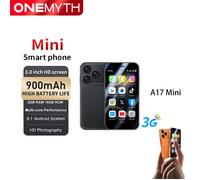 Smartphone A17 Mini 3G, écran 3,0 pouces, Android 8.1, 2 Go + 16 Go, 900mAh double SIM, 5 MP, reconnaissance faciale, noir