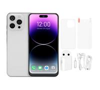 Smartphone Android avec écran HD, autonomie longue durée, charge rapide, double SIM, déverrouillage par reconnaissance faciale et empreinte