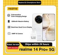 Smartphone Android realme 14 Pro+ 5G, 8+ 256 Go, appareil photo Sony IMX896 OIS, Qualcomm Snapdragon 7s Gen 3 5G, IP69, écran 6,83' 120 Hz, batterie 5260 mAh, avec chargeur 80W inclus. White