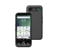 Doro - Smartphone Aurora A10 - Téléphone Portable Senior - Facile à Utiliser - Touche d'Assistance avec Localisation GPS - Compatible Appareils Auditifs - Câble USB Inclus - Graphite