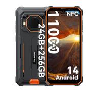 Smartphone Blackview BV6200 Plus 24 Go RAM 256 Go ROM Android 14 Téléphone robuste orange