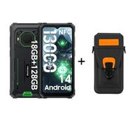 Smartphone Blackview BV6200 Pro 18 Go RAM 128 Go ROM Android 14 Téléphone robuste with a phone case vert