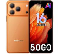 Smartphone Blackview WAVE 7C,Android 16 Téléphone,6.56"" 16Go(4+12)+64Go,32MP+13MP,5000mAh,4G Dual SIM,WiFi 5G,Face ID-Orange