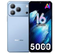 Smartphone Blackview WAVE 7C,Android 16 Téléphone Portable,6.56"" 16Go(4+12)+128Go,32MP+13MP,5000mAh,4G Dual SIM,WiFi 5G,Face ID-Bleu