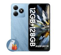 Blackview WAVE 8 Téléphone Portable 6.56" 12Go+128Go/2 To 13MP+8MP 5000mAh Smartphone 4G Android 14 Dual SIM - Bleu