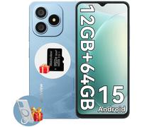 Téléphone Portable Blackview WAVE 9C 6.56"" 12Go+64Go Smartphone 4G 5000mAh Android 15 ,13MP+8MP Telephone GPS,OTG -Bleu