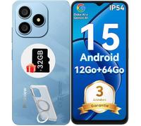 Smartphone Blackview WAVE 9C 6.56"" 12Go+64Go Téléphone Portable 4G - Bleu