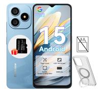 Smartphone Blackview Wave 9C Sans Carte SIM 12G(4G+8G) RAM + 64G ROM / 2TB TF, IP54 Écran 6.56" HD+ Android 15, Batterie 5000mAh, Appareil Photo 13MP+8MP Octa-Core, Carte TF 32GB, Coque Rotative, Reco