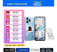 Smartphone Blackview Wave 9C, téléphone portable Android 15, 6.56 pouces, 4 go + 64 go et 4 go + 128 go, batterie 13MP + 8MP, 5000 mAh, identification d'empreintes digitales/faciale 4GB 128GB-Black