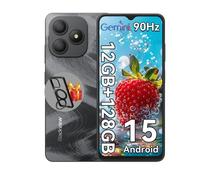 Blackview WAVE 9C Téléphone Portable 6.56" 12Go+128Go 13MP+8MP 5000mAh Android 15 Smartphone Dual SIM Face ID,3 Carts Slots - Noir