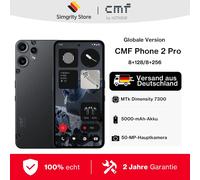 Smartphone CMF Phone 2 Pro 5G 8 Go + 128 Go/8 Go + 256 Go, Android 15,50 Mpx, écran AMOLED FHD+ 6,77 pouces avec 120 Hz, batterie 5000 mAh, Nothing OS 3.2, NFC/WIFI/Bluetooth 5.4/Google Pay/GPS Orange