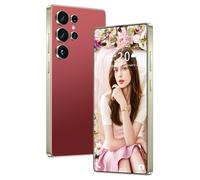 Smartphone de Voyage S26 Ultra, Stylet intégré, téléphones Portables débloqués pour Enfants, Adolescents et Seniors, 16 Go/1 to, écran HD 7,3 Pouces, 8 000 mAh, Double Carte SIM, GPS,Red-1TB