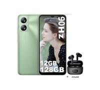 Smartphone Debloqué Blackview A52 Pro 6,517 12Go+128Go 5180mAh Android 13 Vert avec Écouteur Bluetooth Airbuds8(Noir) Vert