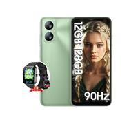 Smartphone Debloqué Blackview A52 Pro 6,517 12Go+128Go 5180mAh Android 13 Vert avec Smartwatch Blackview R30(Noir) Vert